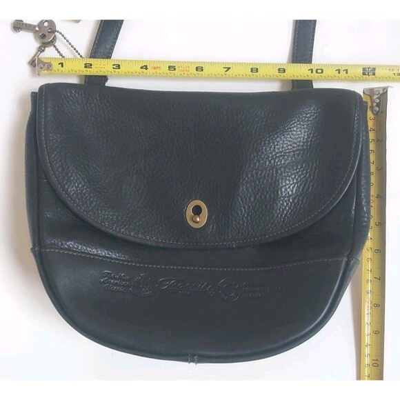 FOSSIL BLACK Leather Crossbody Adjustable Strap Messenger Bag Purse 75082 - Picture 5 of 9